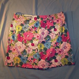 NWT! Pink Floral White Stag Spring/Summer Skort!